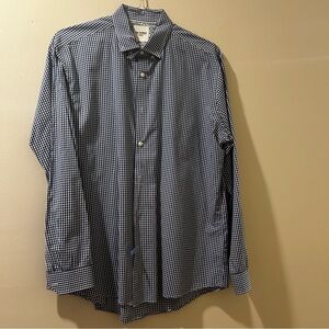 Ben Sherman Gingham Long Sleeve Button Down shirt blue size XL